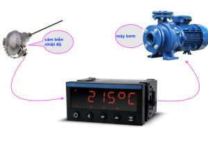 Bộ điều chỉnh nhiệt độ pt100 xuất relay điều khiển bơm nước