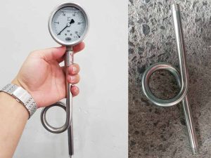 Ống siphon đồng hồ áp suất loại ren ống phi 13mm G1/4
