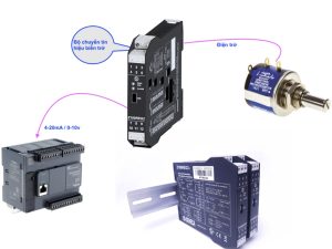 Transmitter chuyển đổi biến trở chiết áp ra 4-20ma 0-10v