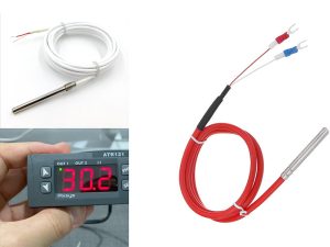 Pt100 2 dây đấu với đồng hồ nhiệt độ atr121-b vào chân 10-11