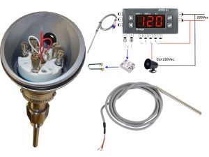 Pt100 3 dây kết nối bộ hiển thị atr121-b bằng chân 10-11-12