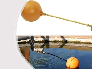Phao nhựa báo mức nước bóng tròn ren 21, 32, 40, 60mm