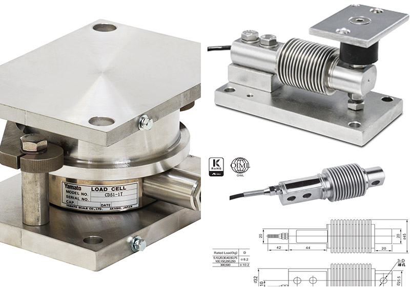 Các loại cảm biến lực loadcell đo lực nén dùng trong công nghiệp