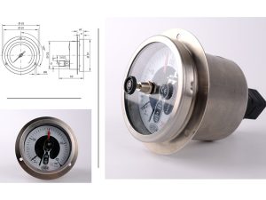 Đồng hồ áp kế 3 kim chân sau 1 tiếp đểm loại ren 21mm hoặc 13mm