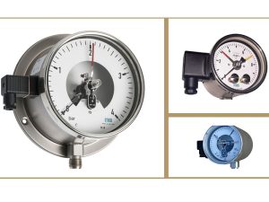 Đo áp suất dầu, nước, mực in bằng đồng hồ 3 kim 2 tiếp điểm 5 Đồng hồ áp suất 3 kim stiko xuất xứ hà lan tiếp điểm no - nc - na - om - fm