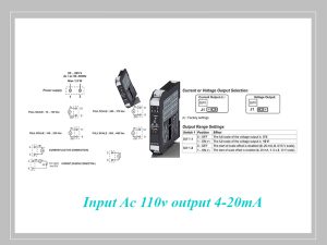 Transducer biến đổi điện ac input 110v output 4-20ma