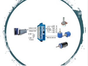 Cách đấu dây bộ chuyển đổi biến trở ra 0-10v, 0-5v, 0-1v, 0-8v
