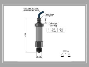 Sensor áp suất chống cháy nổ cable 1m, 2m, 4m, 5m ra 0-10v 4-20ma
