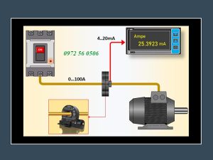 Biến dòng ct 4-20ma t201dch100-lp input 0-50a 0-100a ra 4-20ma