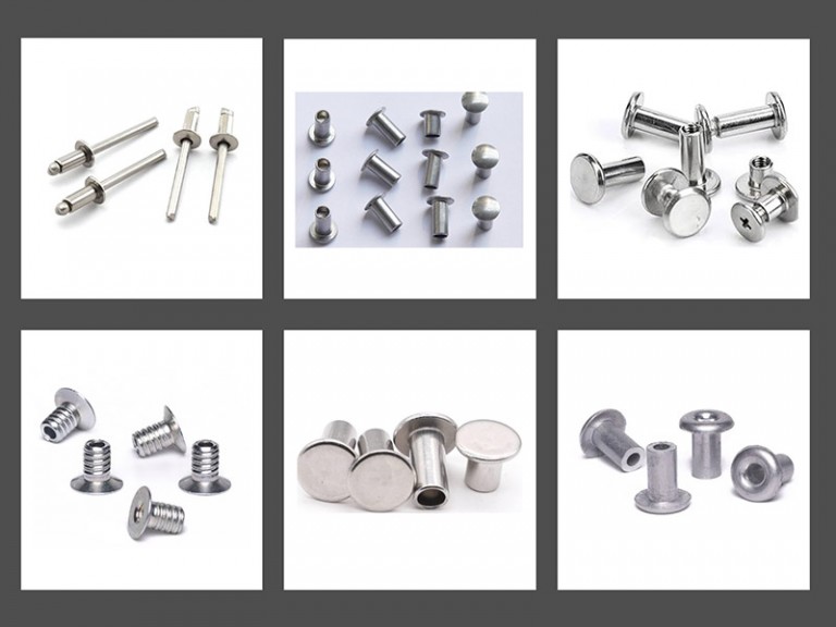 Các loại rive đinh tán nhôm, sắt, inox, đồng, đầu dù giá rẻ