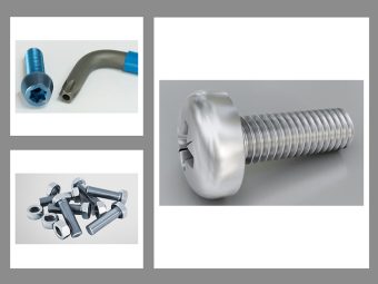 Tên gọi các ốc vít đầu dù, tròn, chìm, hoa thị inox 304 inox 316 6 Chất liệu ốc vít được làm từ nhựa, inox, đồng, thép, kẽm, nhôm