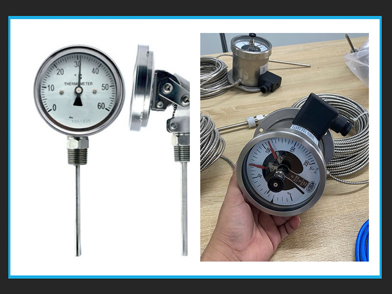 Đầu dò nhiệt độ màn hình hiển thị điều khiển chính xác giá rẻ 2 Công tắc cảm biến nhiệt độ dạng cơ điều khiển nhiệt 3 kim