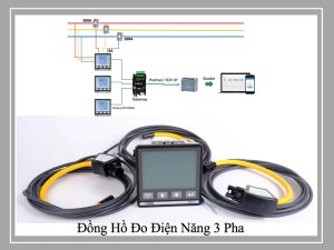 Đồng hồ đo công suất điện năng 3 pha ra modbus tcp ip, rs485